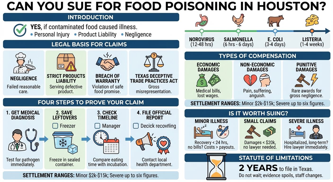 Can You Sue a Restaurant for Food Poisoning in Houston?