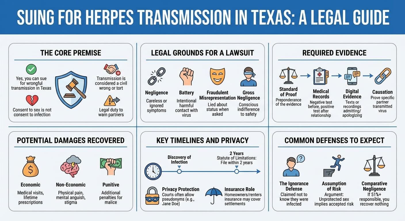 Can You Sue Someone for Giving You Herpes in Texas?