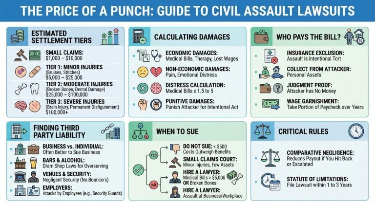 how much can you sue for punching