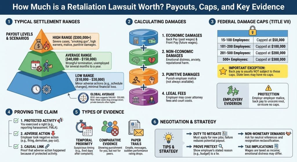 how much can you sue for retaliation