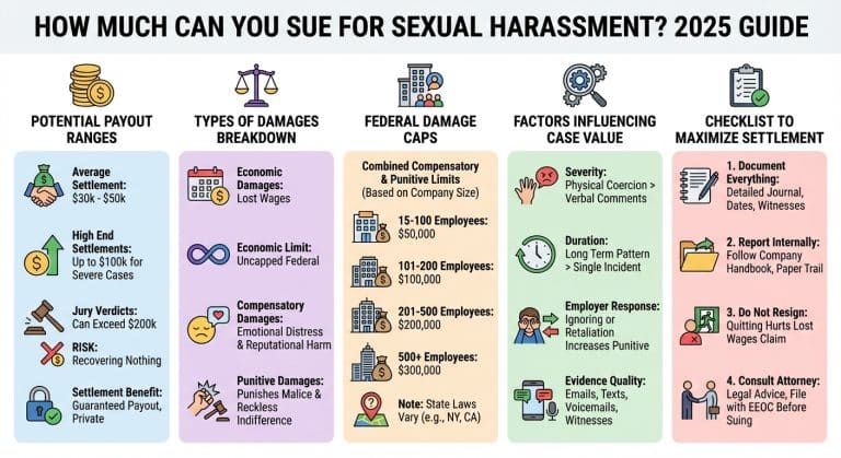 how much can you sue for sexual harassment