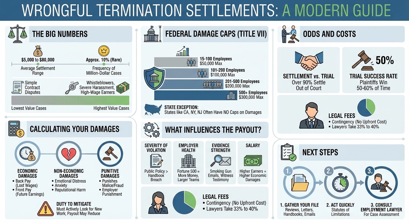 How Much Can You Sue for Wrongful Termination? (2025 Settlement Data)