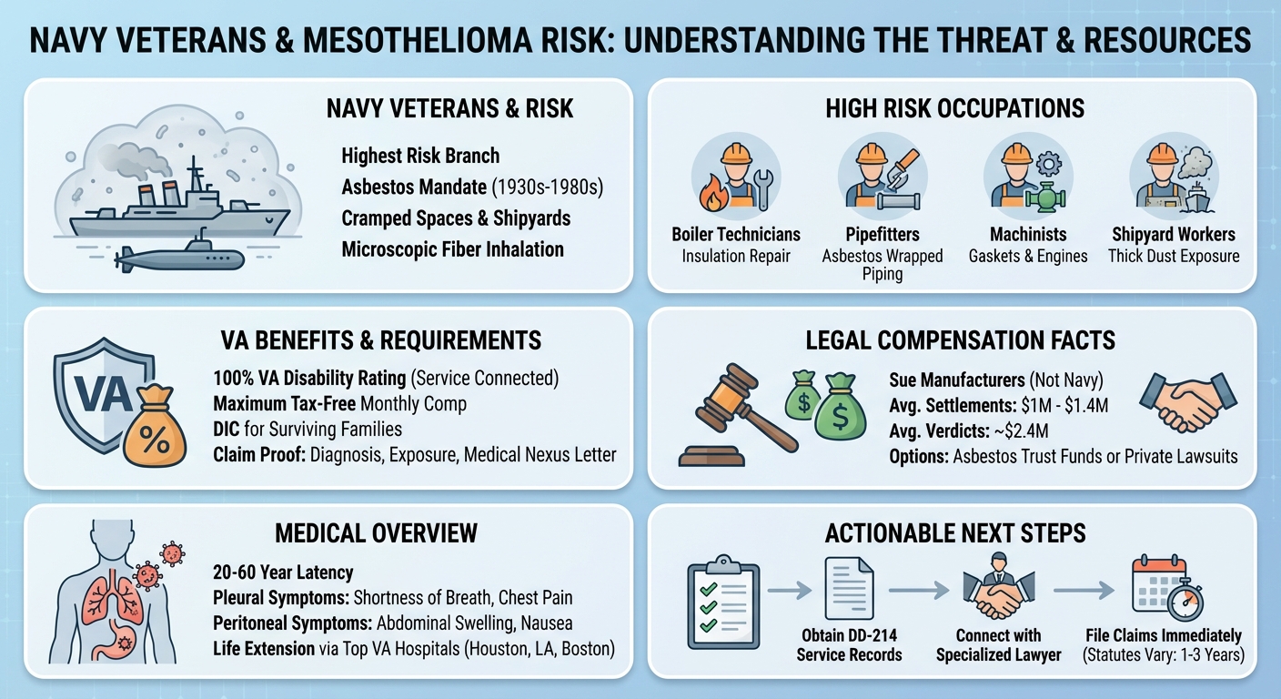Mesothelioma in Navy Veterans: VA Benefits & Compensation