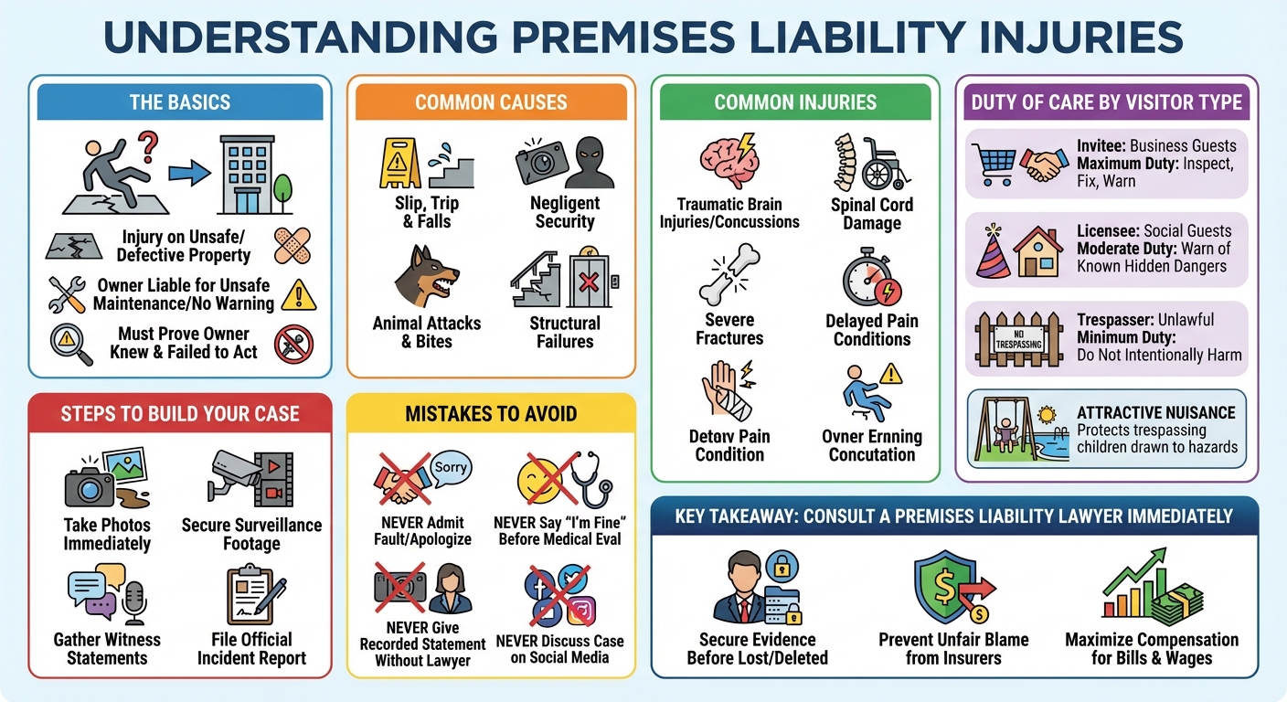Premises Liability Injuries: Types, Claims & Compensation