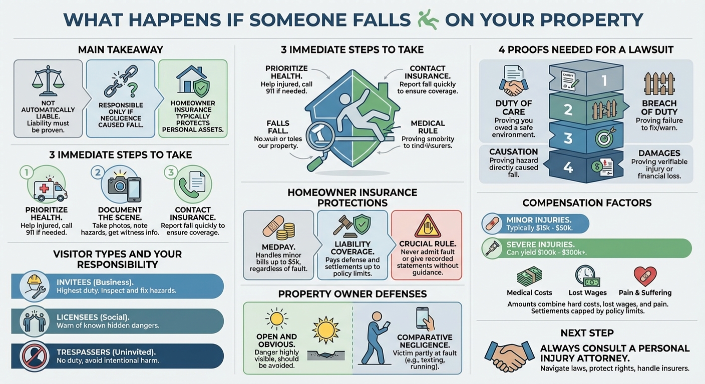 What Happens If Someone Falls on Your Property? (Liability Guide)