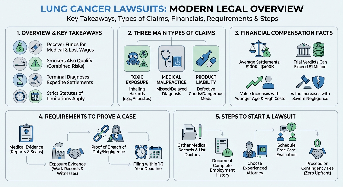 Lung Cancer Lawsuits: Settlements, Claims & How to File