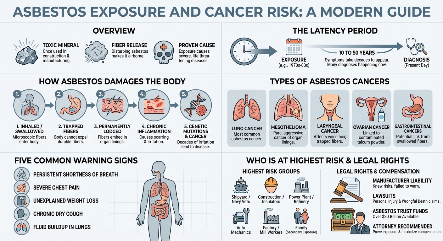 Cancers Caused by Asbestos: Types, Symptoms & Legal Options