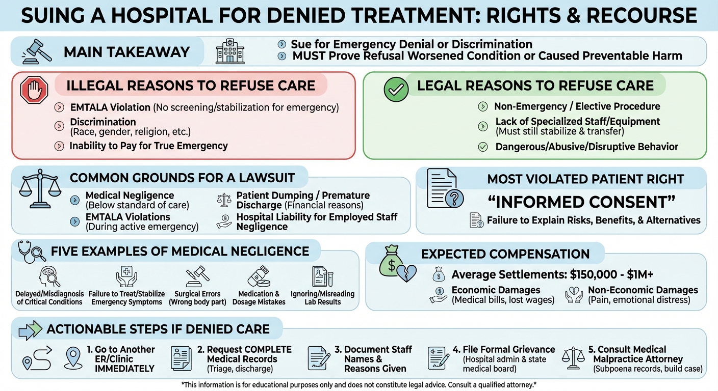 Can You Sue a Hospital for Not Treating You? (Legal Guide)