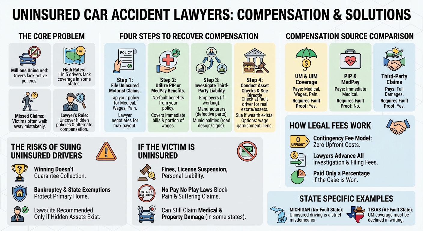 No Insurance Car Accident Lawyer: How to Get Compensation