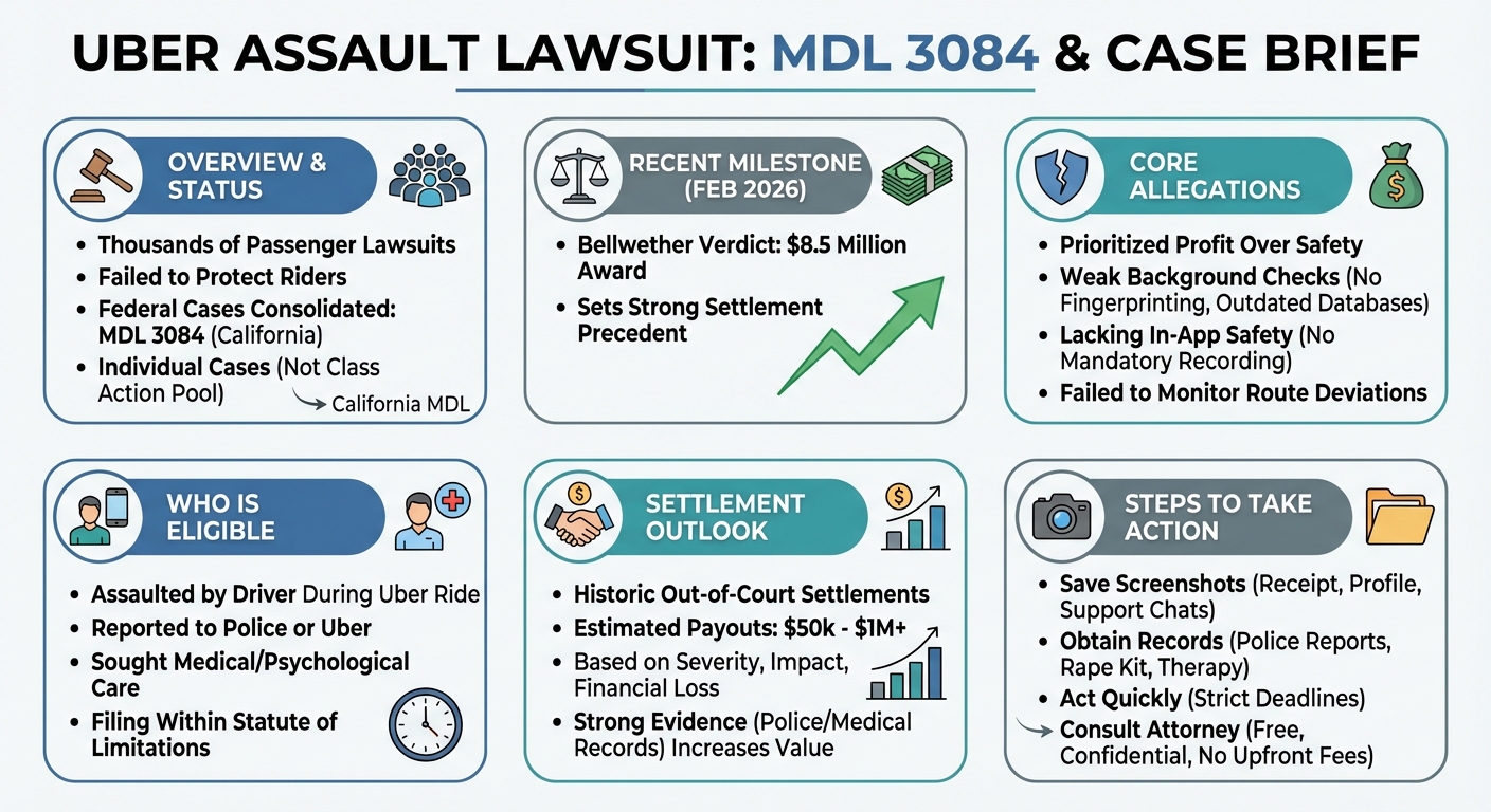 Uber Assault Lawsuit: Updates & Settlement Payouts