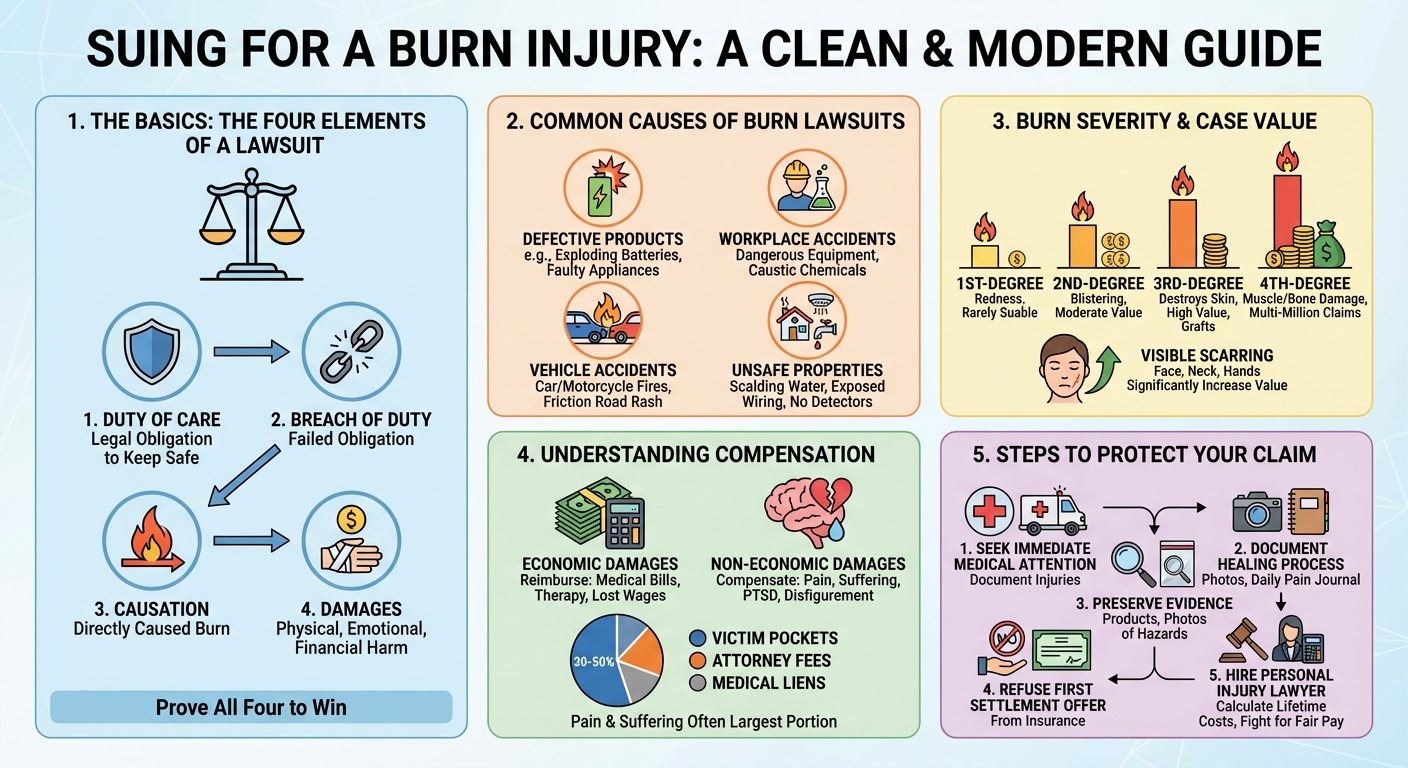 Can You Sue for a Burn Injury? Settlements & Case Value