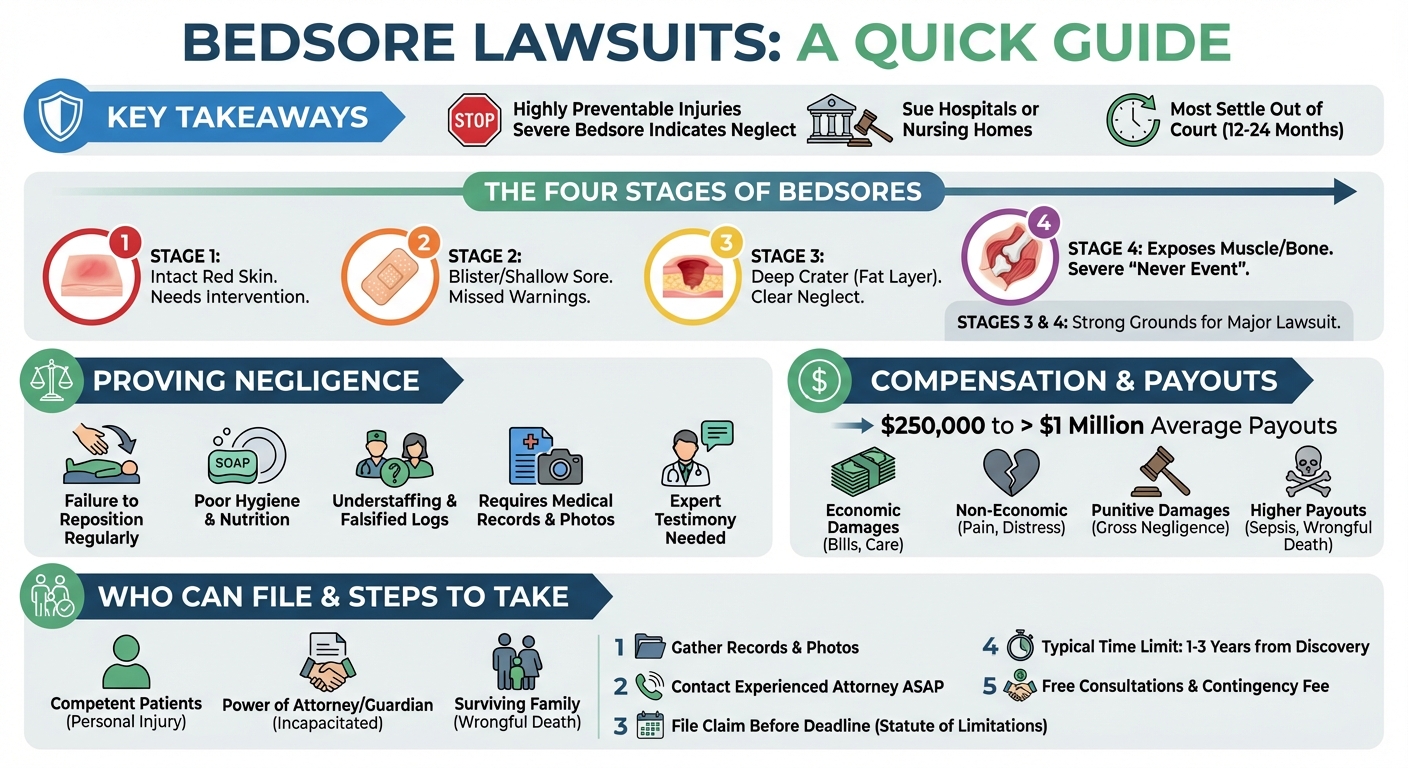 Can You Sue for Bed Sores? Lawsuits & Average Payouts