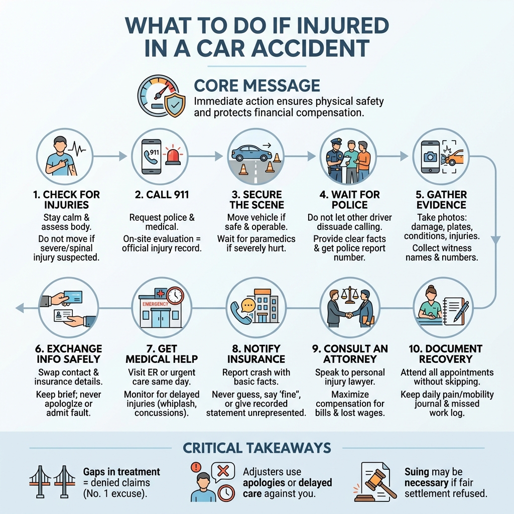 What to Do If Injured in a Car Accident: Crucial Steps