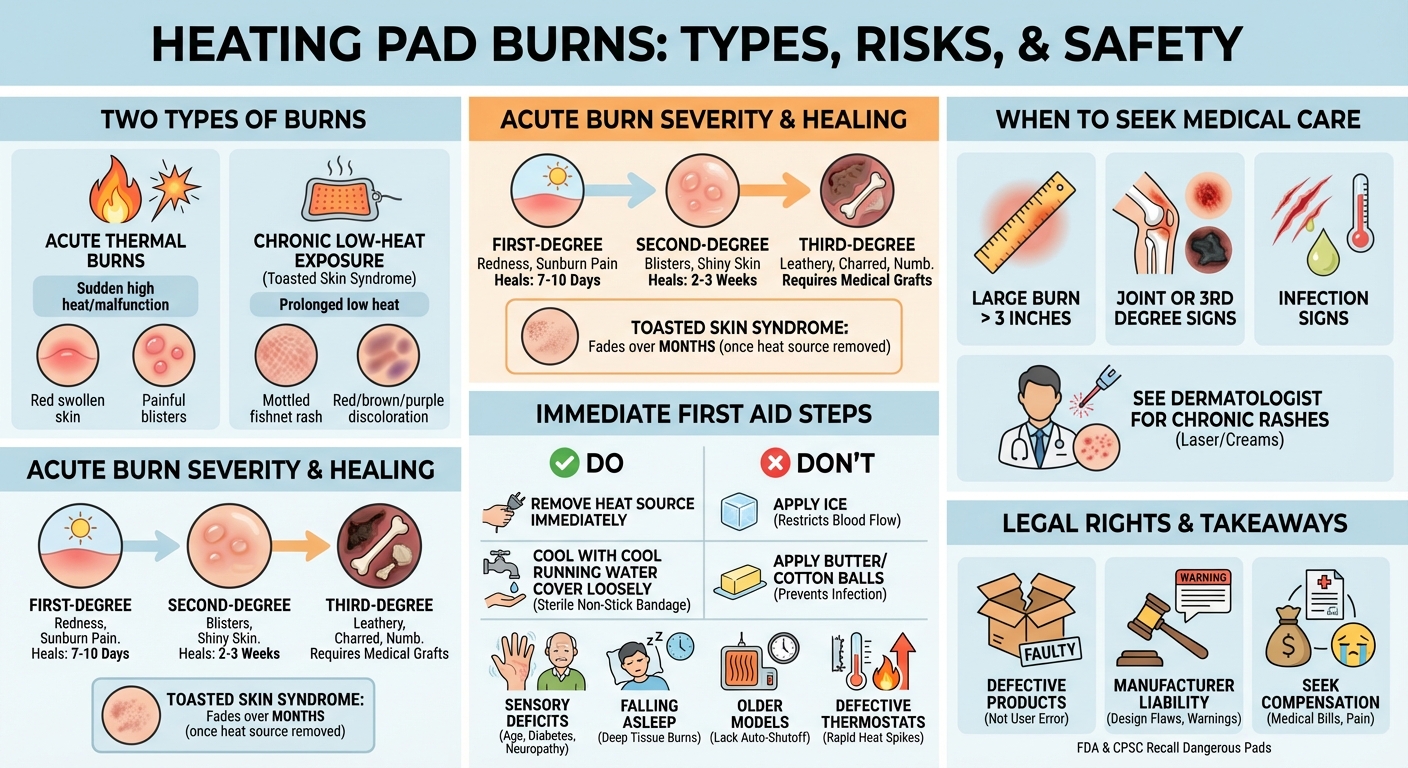 Heating Pad Burn: Symptoms, Treatment & Legal Rights