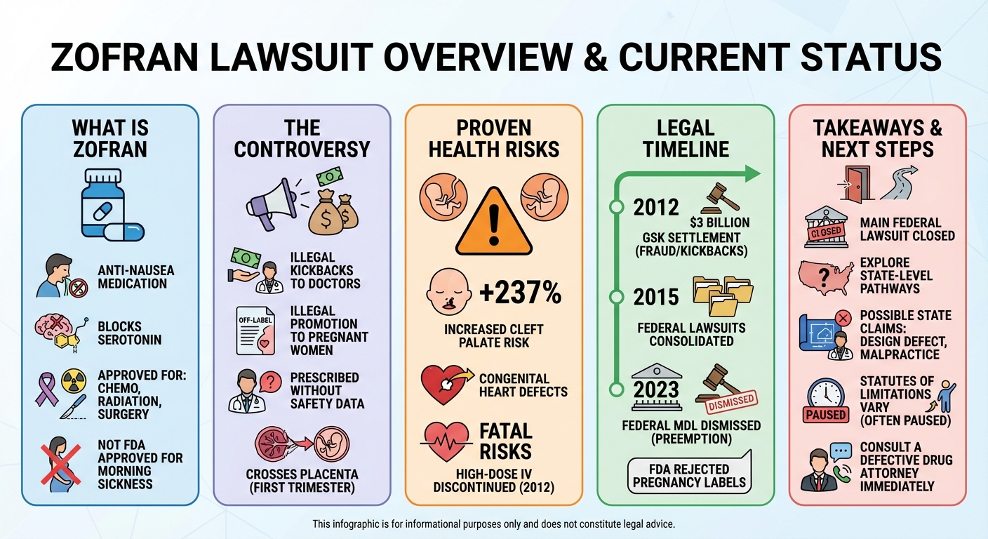 Zofran Lawsuit Update : Birth Defects, MDL Status & Settlements