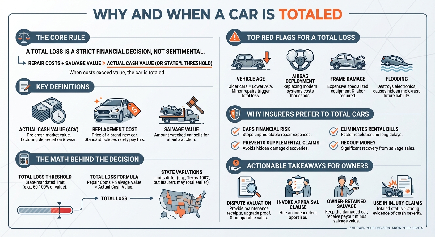 When Do Insurance Companies Total a Car? (Rules & Thresholds)