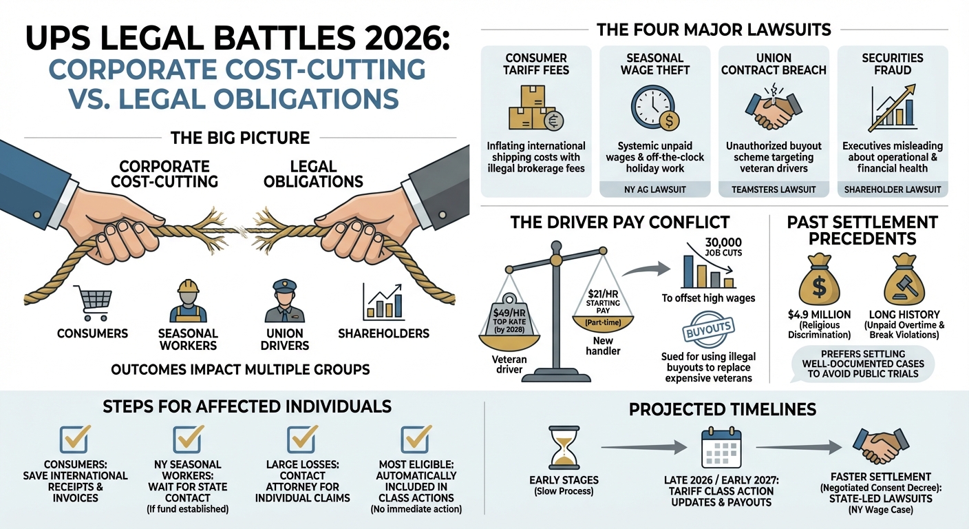 UPS Lawsuit Updates: Class Actions & Settlements