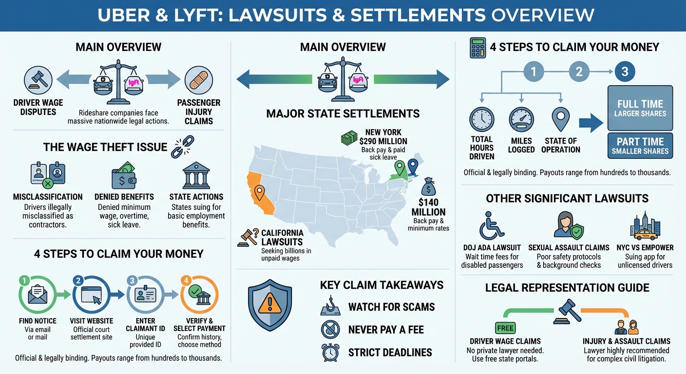Uber and Lyft Lawsuits & Settlements: Master Guide