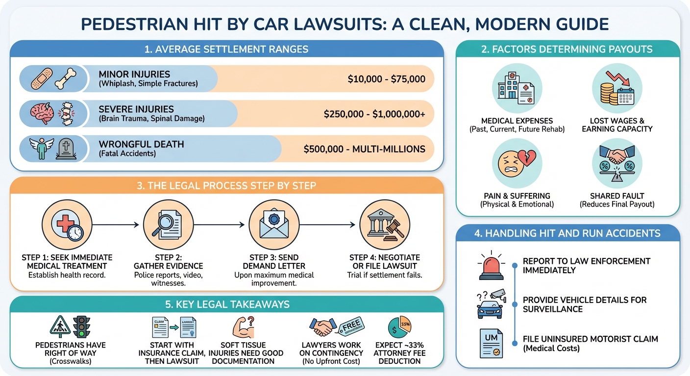 Pedestrian Hit By Car Lawsuit: Average Settlements & Legal Guide