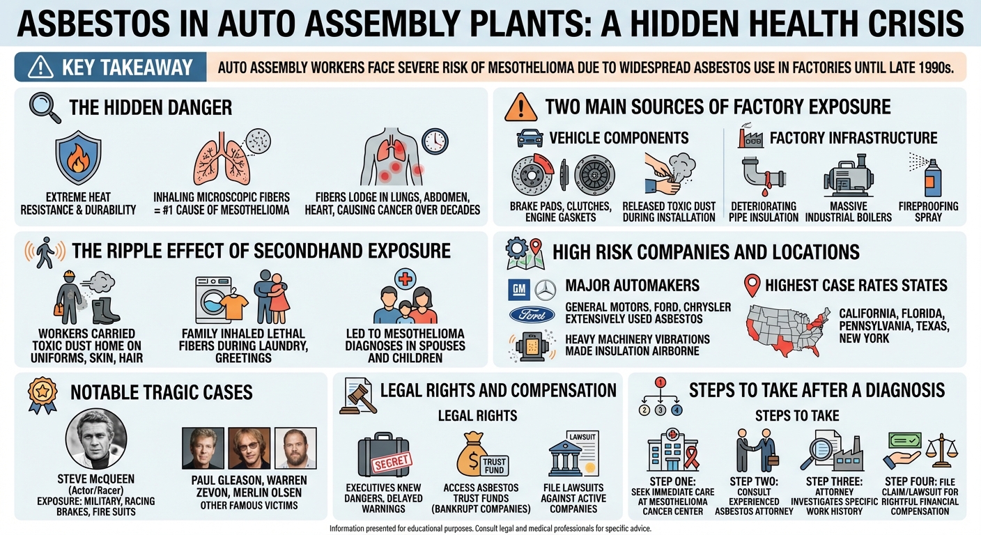 Mesothelioma in Automobile Assembly Plants: Asbestos Risks & Lawsuits
