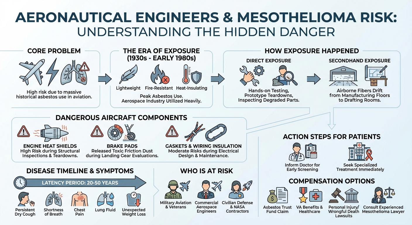 Mesothelioma in Aeronautical Engineers: Asbestos Risks & Claims