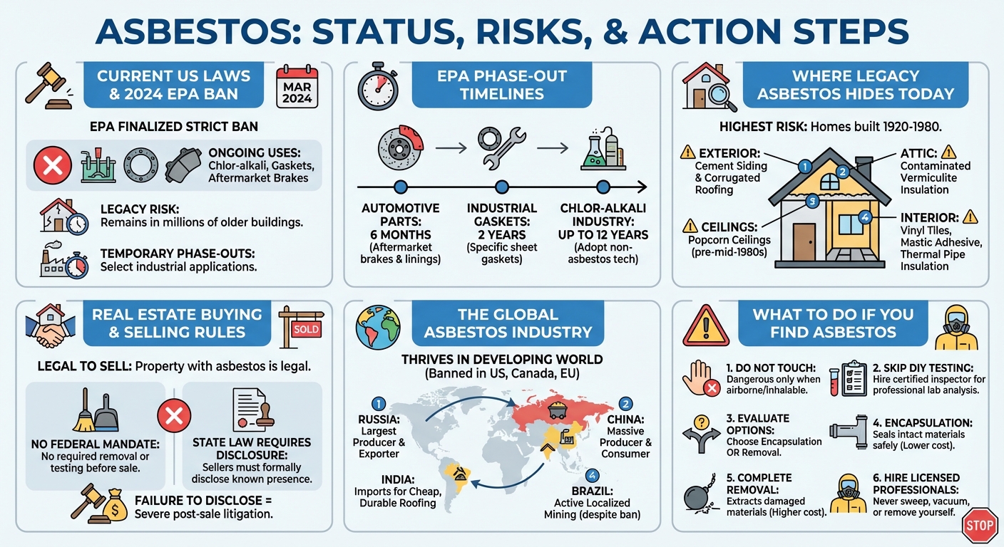 Is Asbestos Still Used? ( EPA Ban & Where It Hides)