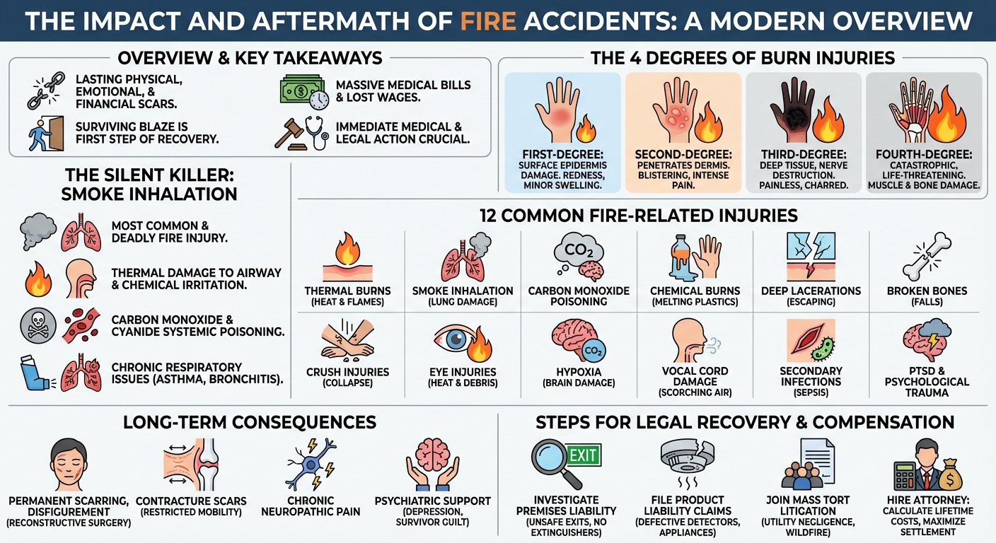 Injuries Caused by Fire: Common Types, Symptoms & Legal Rights