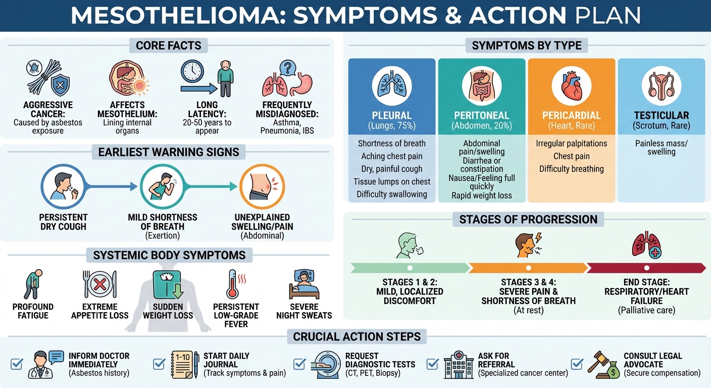Cancer Mesothelioma Symptoms: Early Signs & Progression