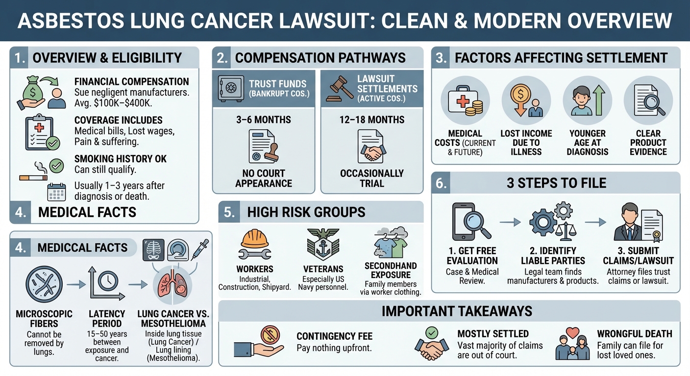 Asbestos Lung Cancer Lawsuit: Settlements & Eligibility