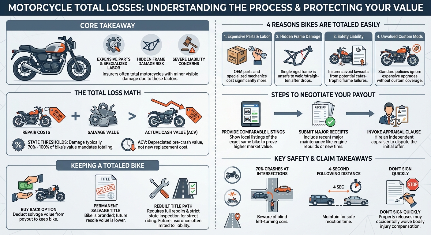Why Do Insurance Companies Total Motorcycles With Little Damage?