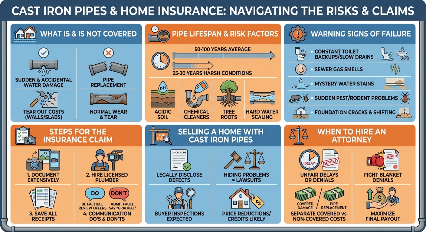 Does Homeowners Insurance Cover Replacing Cast Iron Pipes?