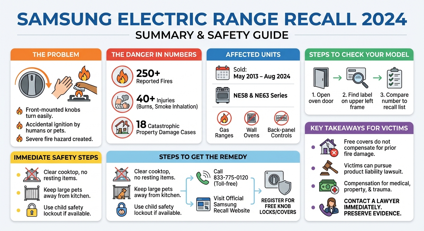 Samsung Stove Recall : Affected Models & Legal Options