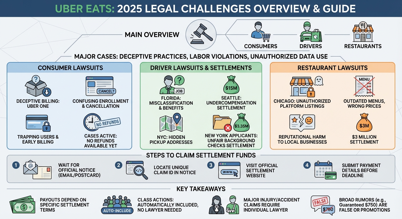 Uber Eats Lawsuit Updates: Settlements, Payouts & Claims ()