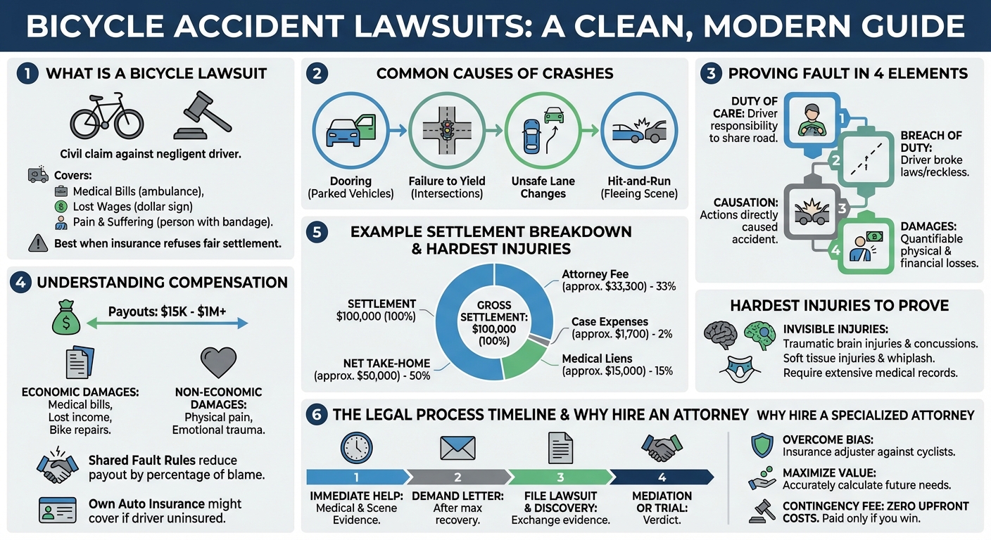 Bicycle Accident Lawsuit: Settlements, Claims & Payouts