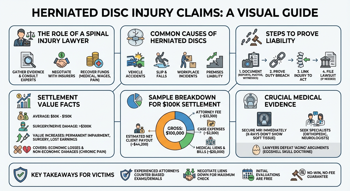Herniated Disc Lawyer: Settlements, Lawsuits & Payouts