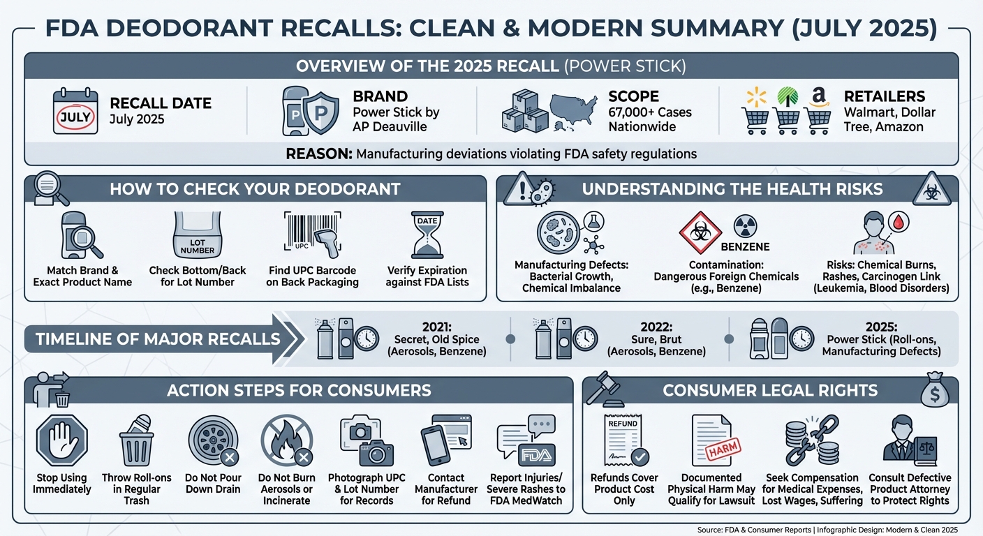 FDA Deodorant Recall : Affected Brands & Legal Rights