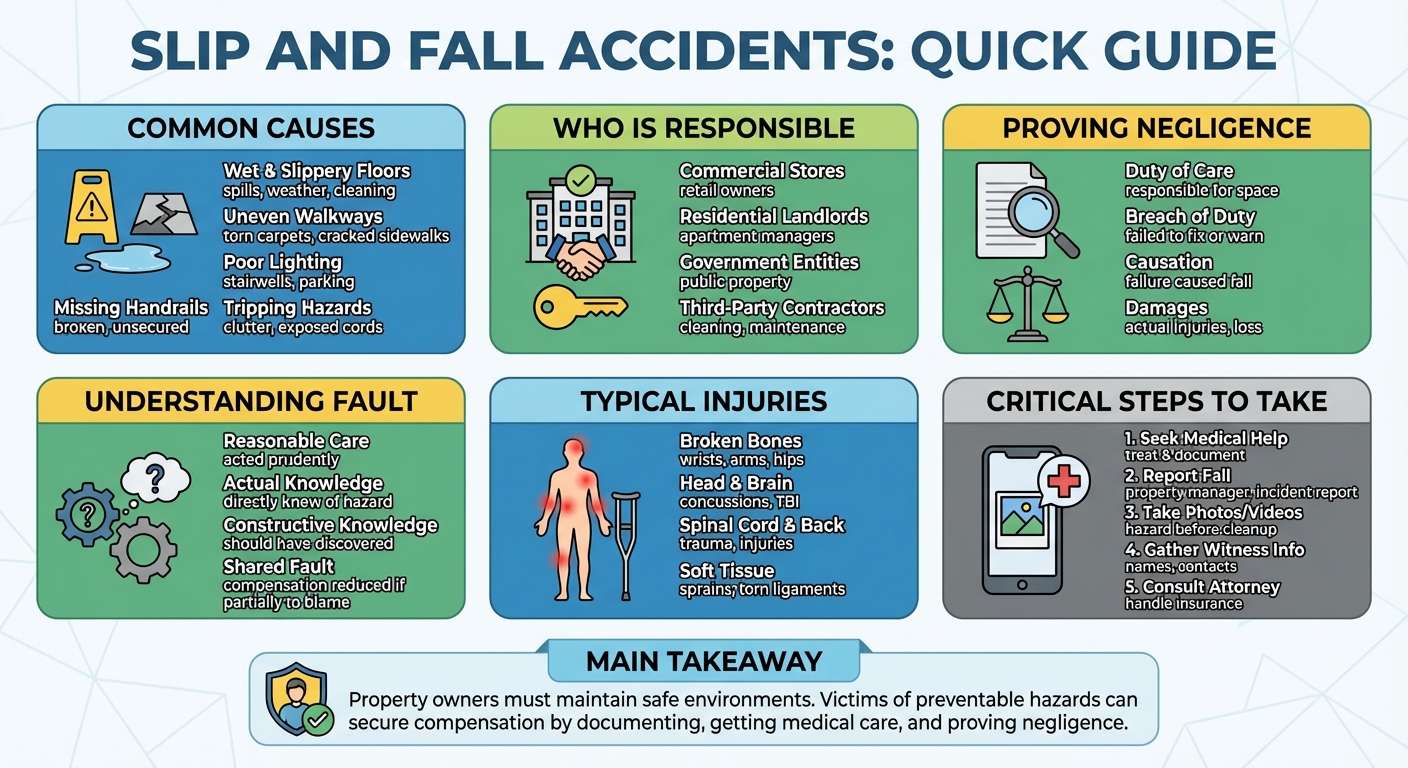 Slip and Fall Accidents: Leading Causes & Who Is Liable