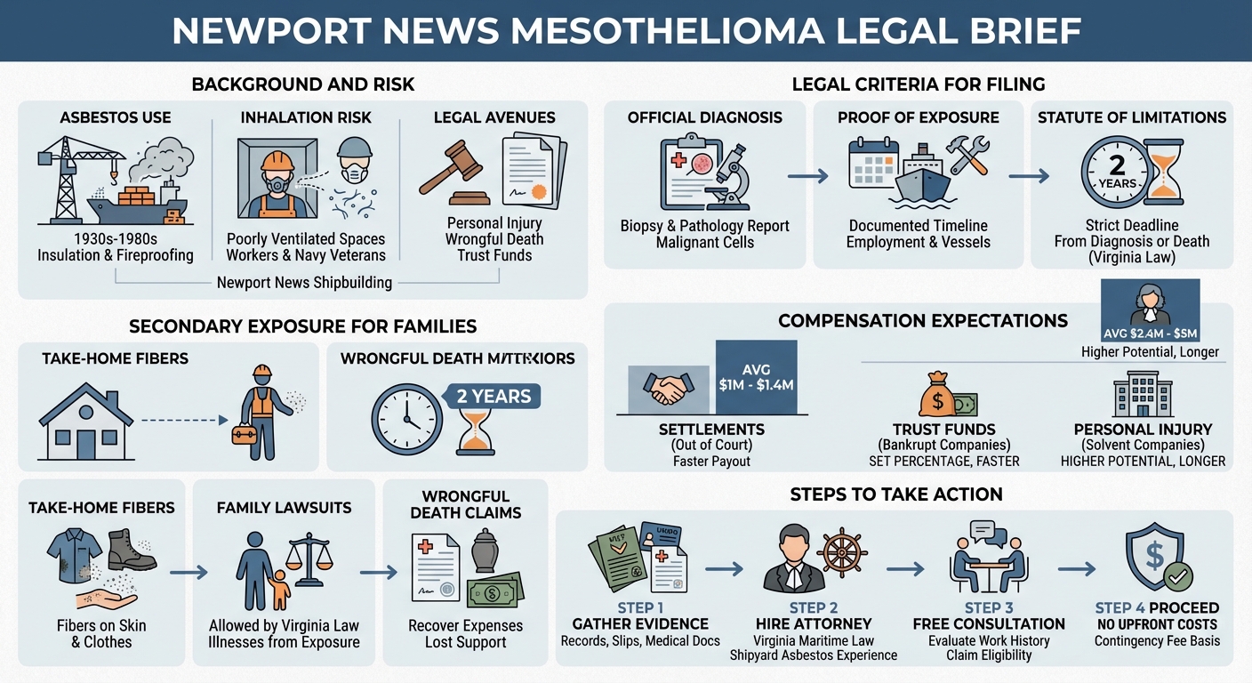 Newport News Mesothelioma Legal Questions & Lawsuits