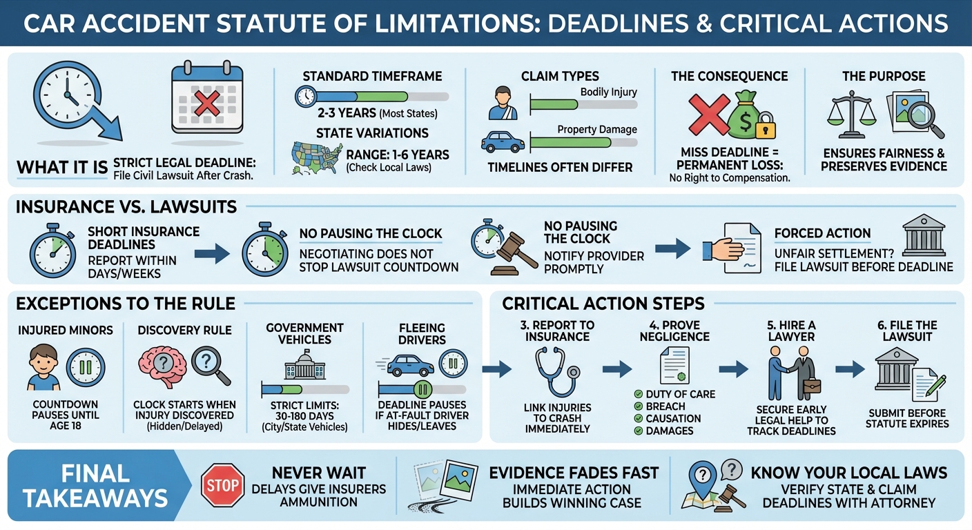 Statute of Limitations for Car Accidents ( State Guide)