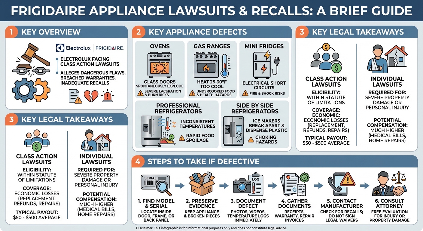 Frigidaire Class Action Lawsuit: Updates, Recalls & Settlements