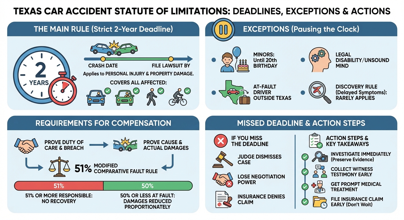 Texas Car Accident Statute of Limitations: Year Deadline