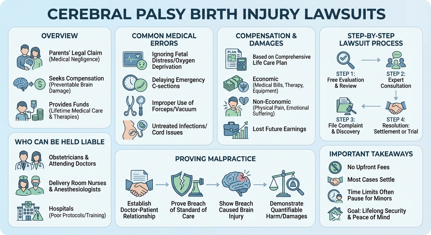 Cerebral Palsy Birth Injury Lawsuits: Settlements & Claims