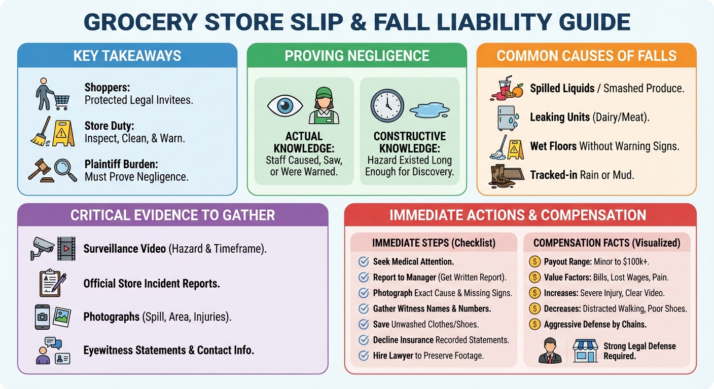 Grocery Store Slip and Fall Liability: Can You Sue?