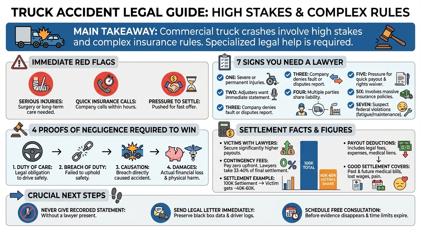 Signs You Need a Truck Accident Lawyer (Before You Settle)