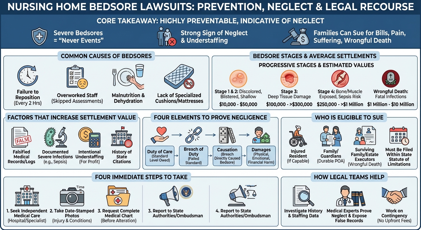 Bedsore Lawsuit Against a Nursing Home: Settlements & Guide