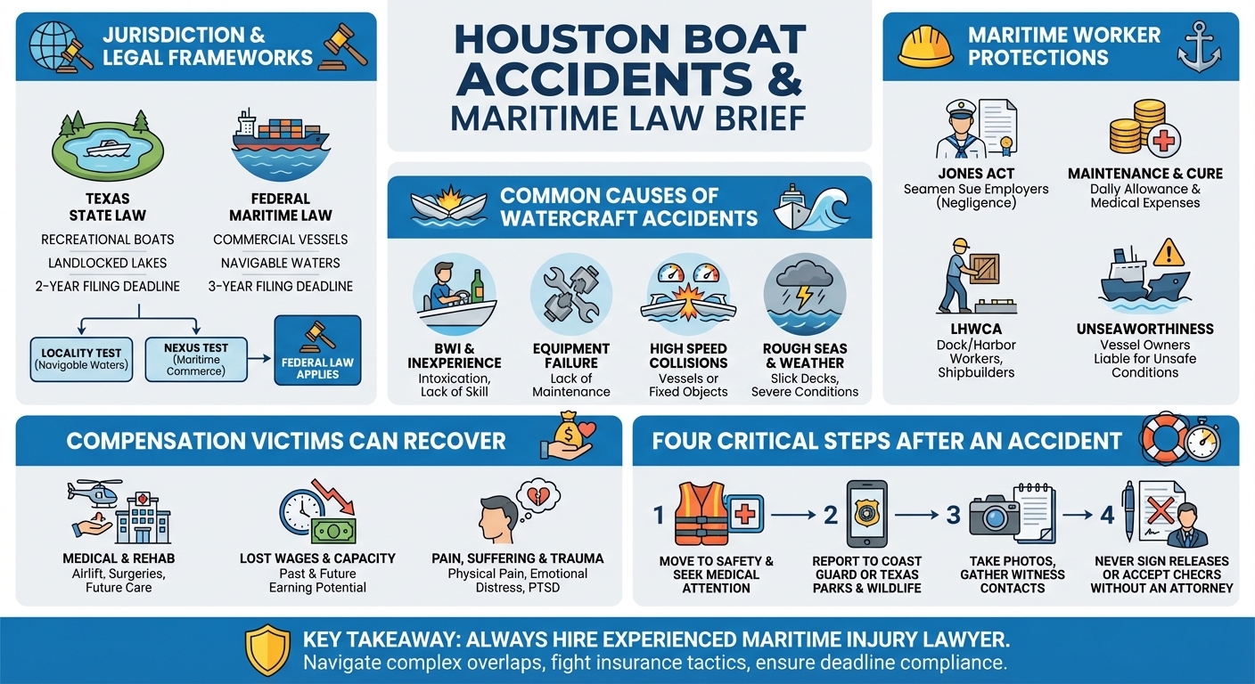 Houston Boat Accident & Maritime Law Attorney | Injury Claims