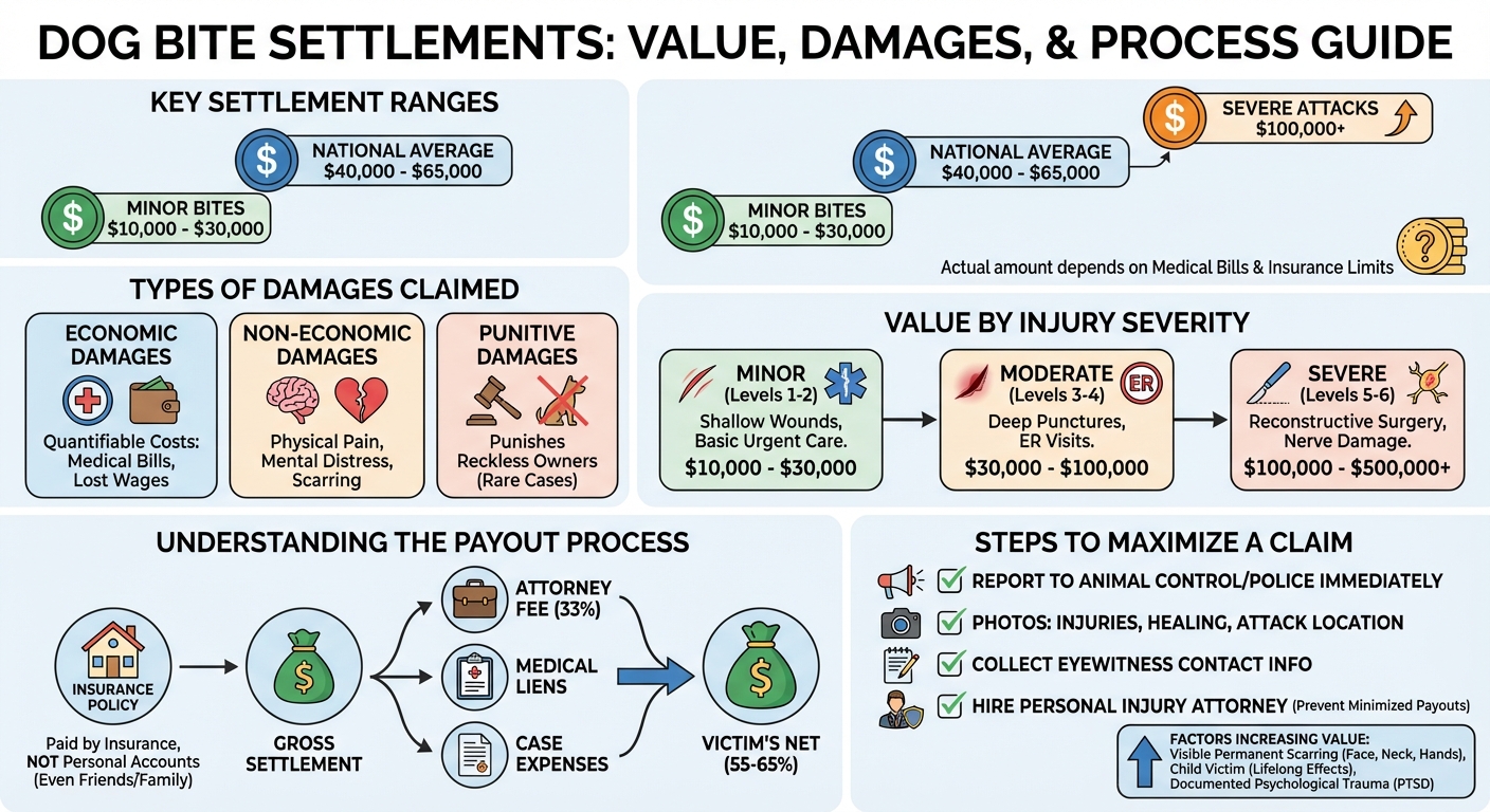 Average Dog Bite Settlement Amounts ( Guide & Payouts)