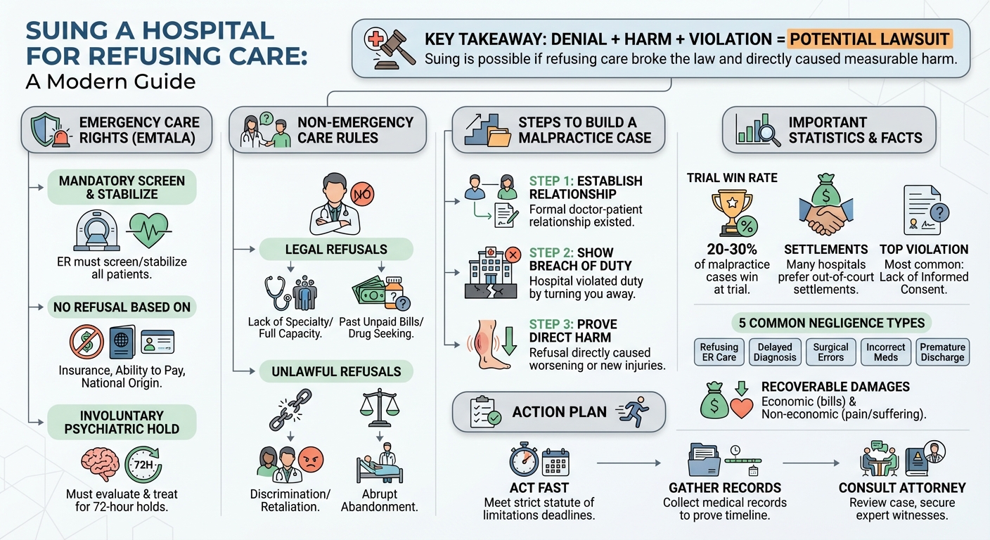 Can You Sue a Hospital for Refusing Treatment? Legal Guide