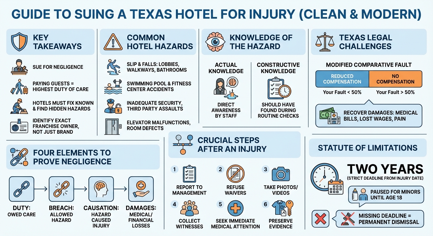 How to Sue a Hotel for an Injury in Texas: Legal Guide