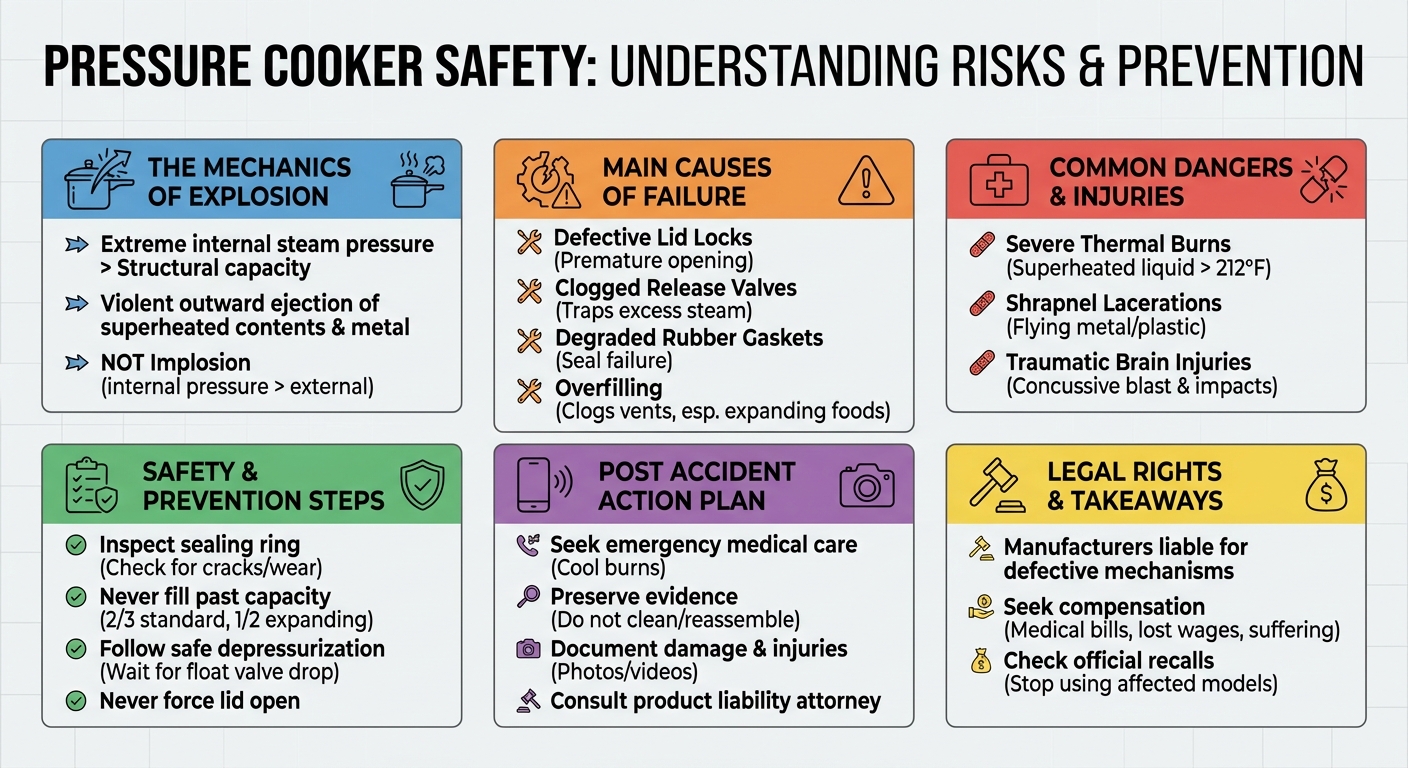 Pressure Cooker Explosions: Causes, Injuries & Legal Rights